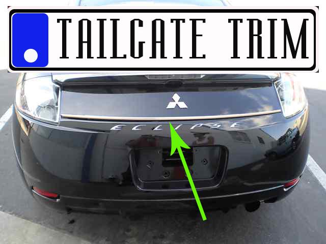 Chrome tailgate trunk molding trim - mitsubishi