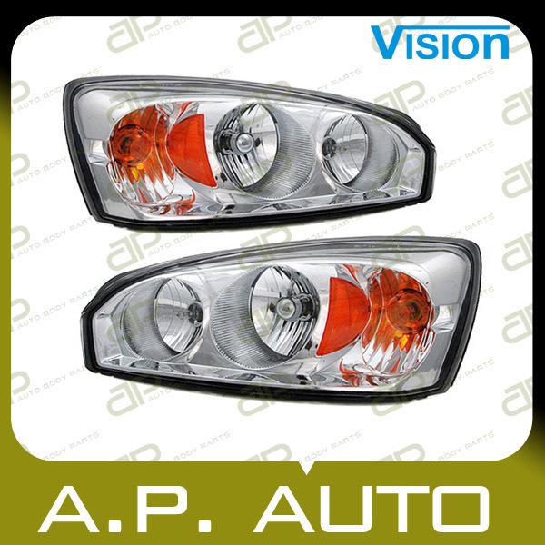 Pair head light lamp assembly 04-07 chevy malibu base hybrid ls lt ltz ss lh+rh