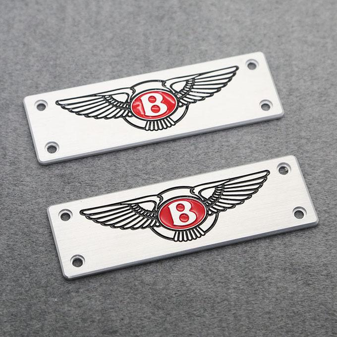 2pcs floor mat badge carpet emblem fit for bentley all model 