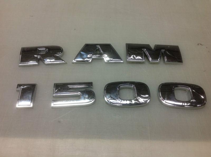 2009 10 11 12 13 dodge ram 1500 door letters script chrome emblems set oem - 2