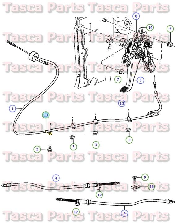 New oem parking brake cable guide bracket dodge charger challenger chrysler 300