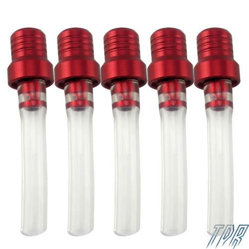 5pcs red gas cap vent breather hose crystal tube 50 70 110 125 140cc dirt bike