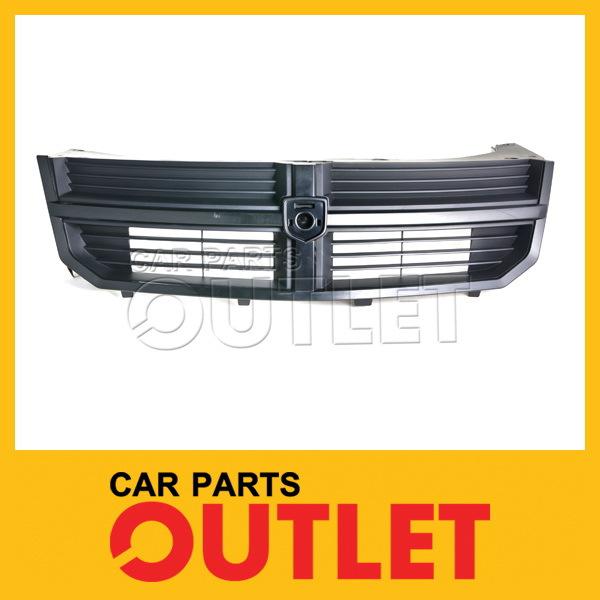 08-10 dodge avenger se front grille frame molding plastic raw mat black assembly