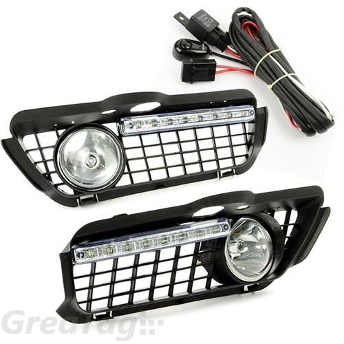 92-98 vw golf jetta mk3 fog lamp high power led drl day light bumper grille