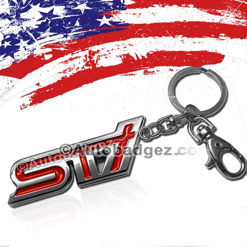 1 - new sti deluxe  key chain key ring keyring subaru wrx impreza (sti keychain)