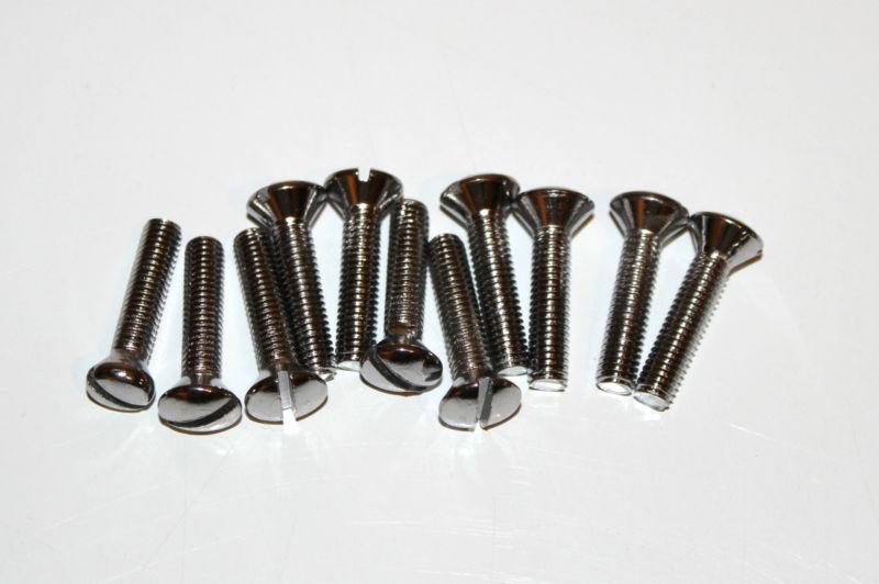 Harley flathead panhead timing cover screws chrome part #2341 set of 11 (13)