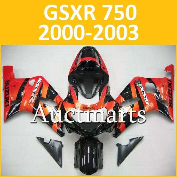 Fit suzuki 00 01 02 03 gsxr 750 gsx-r750 2000 2001 2002 2003 fairing k1 b21 b12