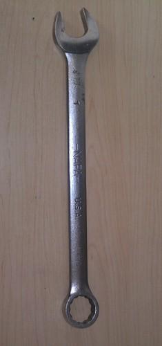 Napa u.s.a. 1" combination wrench ndf 68 satin chrome finish no reserve vgc