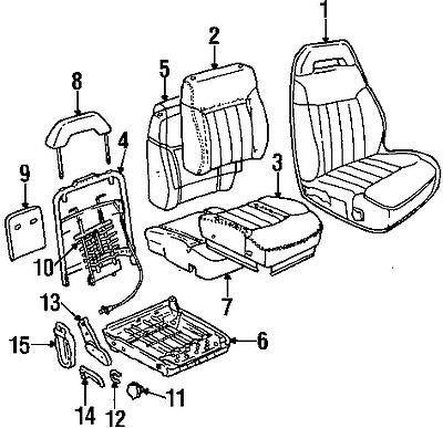 Gmc 89039093 genuine oem factory original recline handle