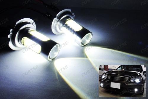 2x error free h7 cree plasma led projector fog daytime running light 11w white