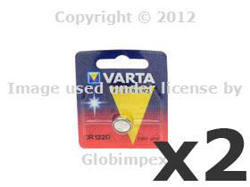 Bmw e31 e34 e38 e39 (1992-2000) key battery cr1220 varta (set of 2)