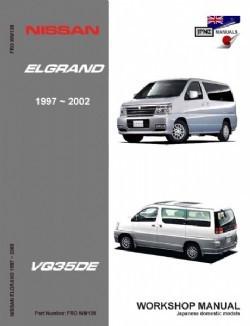 Nissan elgrand e50 full workshop service manual 1997~2001 vq35de