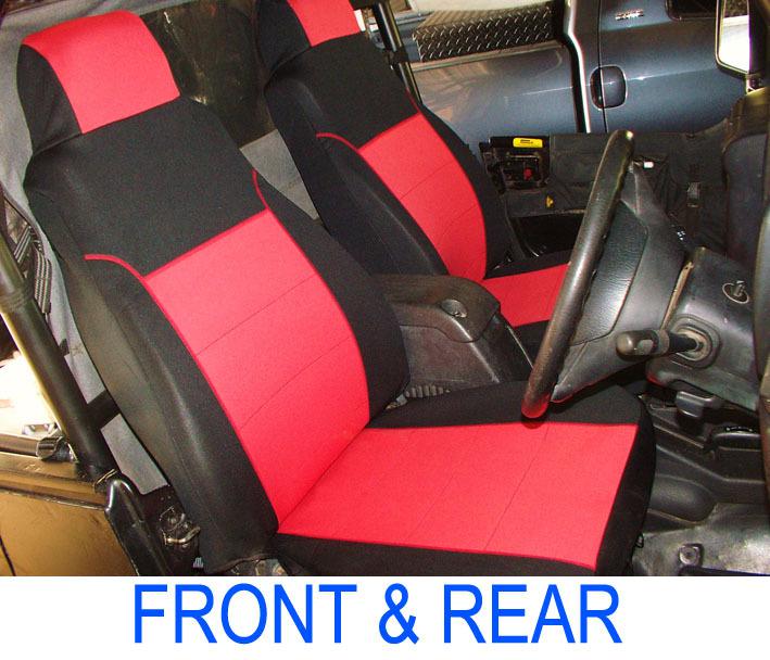 Jeep wrangler 2003-06 neoprene full set car custom fit seat cover red fs200red