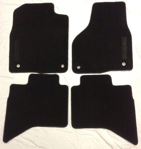 Oem ram 4 dr truck 2008 - 2013 black floor mats factory original equipment 4 pc