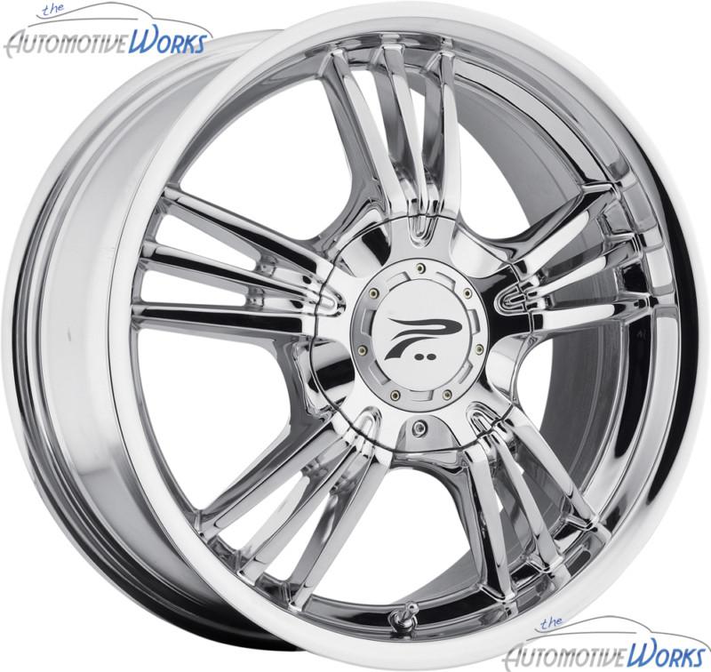 1 - 17x7.5 platinum 122 wolverine 5x120 5x114.3 5x4.5 +42mm chrome wheel rim 17"