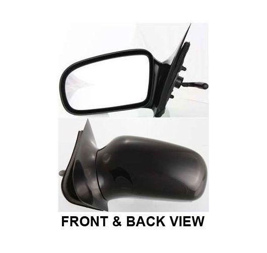 New manual gloss black driver side view mirror for cavalier/sunfire left door