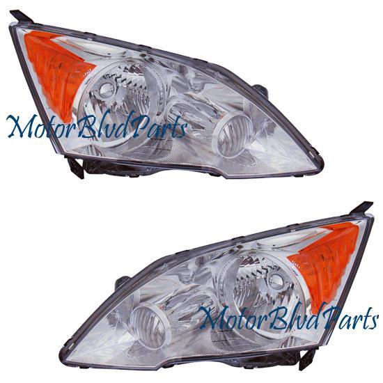 07 08 09 10 honda cr-v headlights headlamps left+right