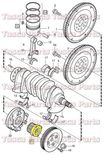 Brand new oem engine crankshaft pulley 1993-2009 volvo 850 c70 s40 s60 s70 s80