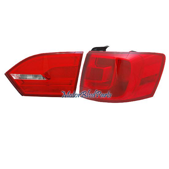 11-13 volkswagen jetta sedan tail lamps lights 2pc passenger right r