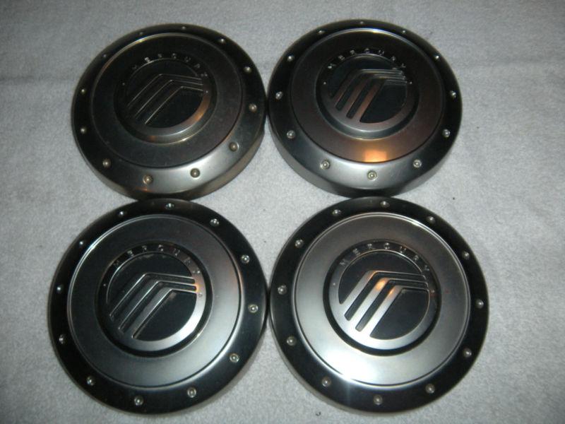 2002 03 04 05 mercury mountaineer oem center caps wheel set of 4 silver