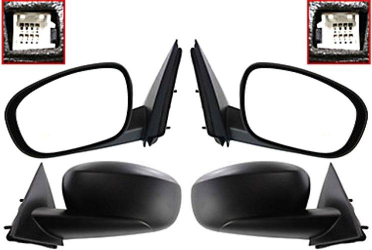 Pair of side mirrors 2007-2010 chrysler 300 power non-heated textured black