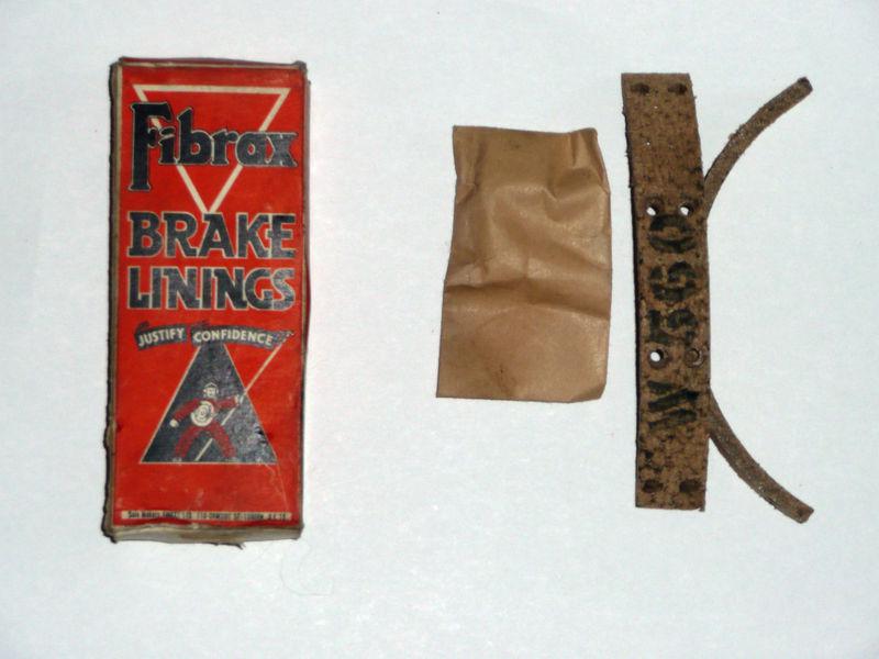 Brake linings fibrax for ajs & matchless, bsa, norton, etc.