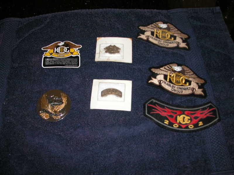 Harley davidson patches, pins, and medallion