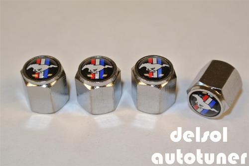 For mustang black new hex car valve stem caps (set of 4 pcs) 4pcs stems dust cap