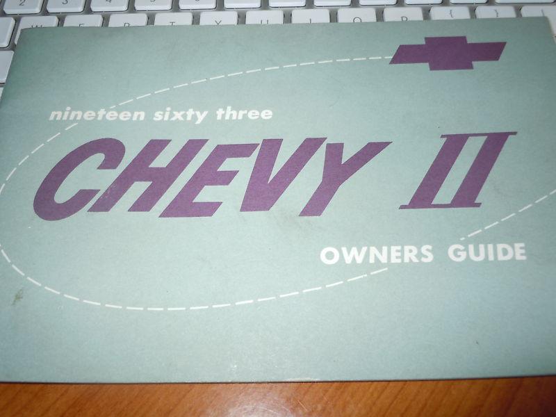 1963 chevy ii  oweners manual