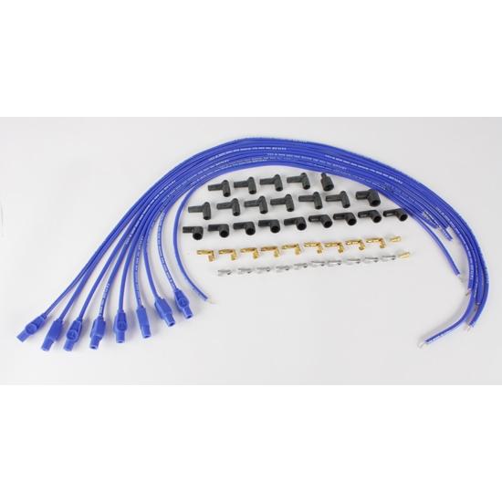 Taylor 8mm pro spark plug wires straight boot/core blue