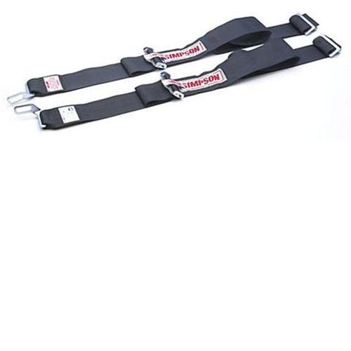 New simpson racing black individual shoulder harness, latch & link 48" bolt/wrap