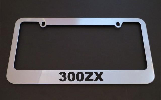 1 brand new nissan 300zx chrome metal license plate frames + screw caps