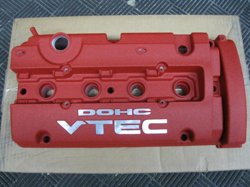 Honda prelude h22 h22a vtec valve cover powdercoated wrinkle red type s chipped 