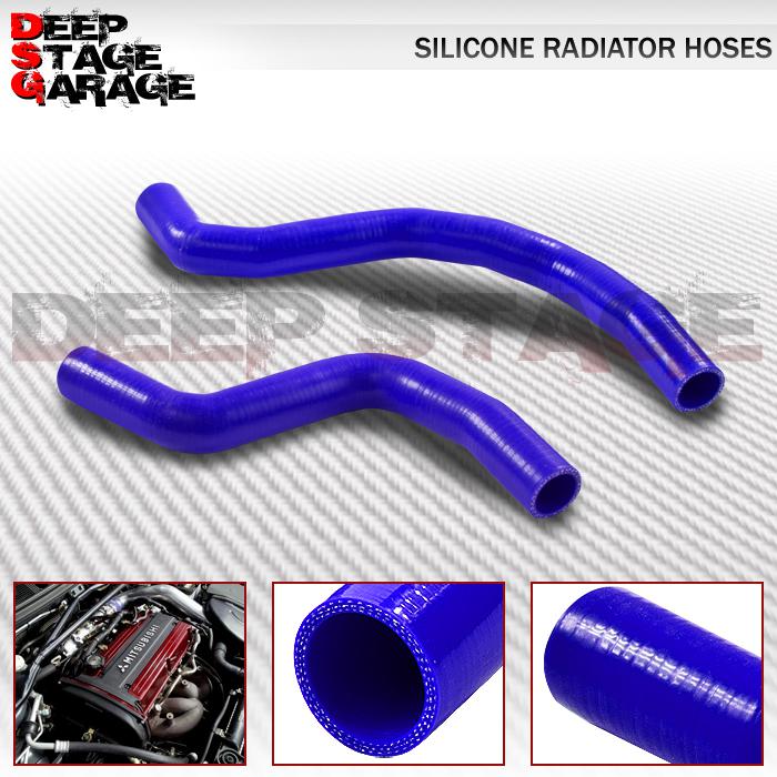 3ply silicone radiator hose tube high temp 03-08 mit evo 8-9/viii/ix 4g63 blue