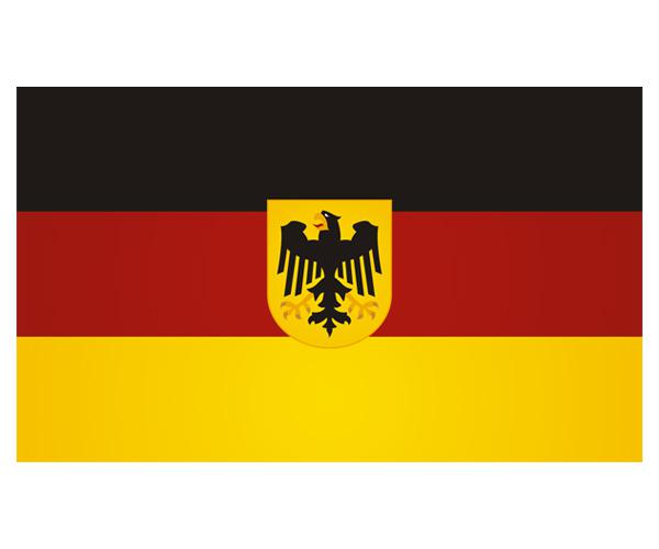 Germany flag decal 5"x3" eagle crest german deutschland vinyl car sticker zu1