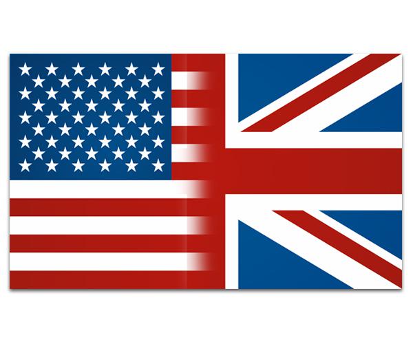 American british flag decal 5"x3" usa britain union jack vinyl sticker (rh) zu1