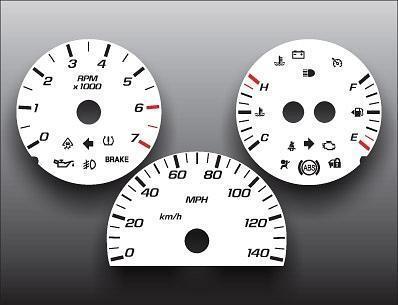 2006 chevrolet impala instrument cluster white face gauges 06