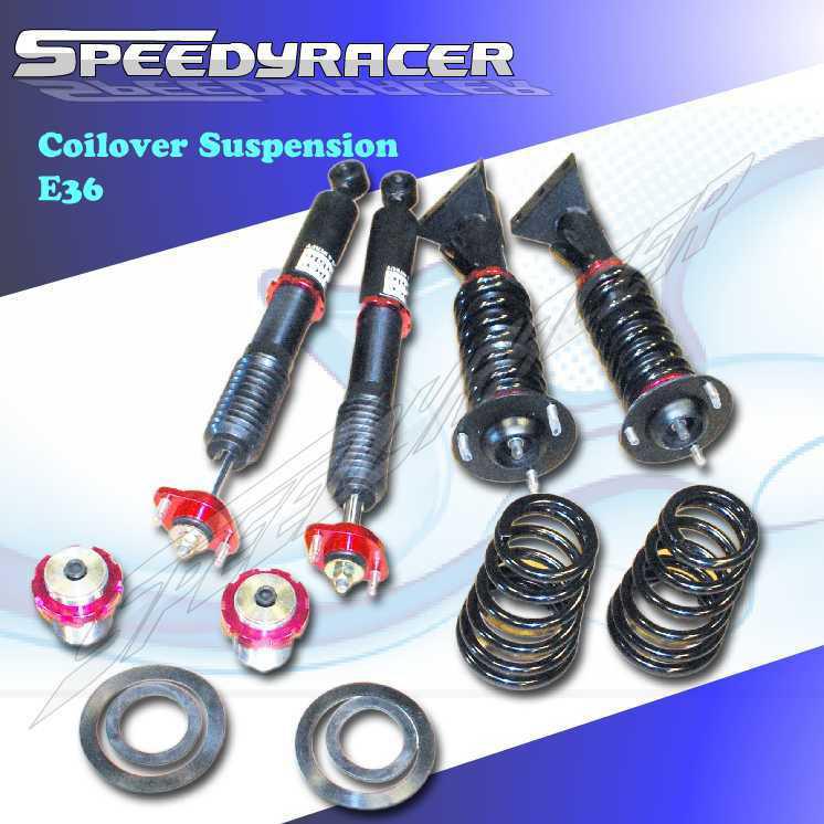 1992-1997 bmw 3 series & e36 m3 coilover suspension kit non adj. dampening red