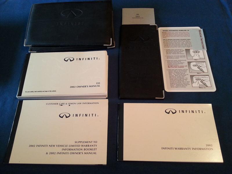 2002 infiniti i35 owners manual set with case oem