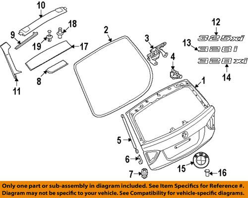 Bmw oem 51247127875 hatch lift support/lift support