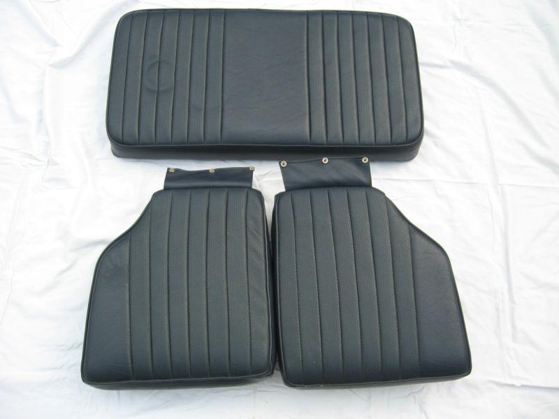 Mercedes benz 107 sl's rear seat cushion set custom made blue mb tex