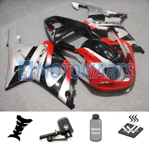 Bundle inj fairing kit w/ brake fluid pot for suzuki gsxr 600 750 k1 01 02 03 aj