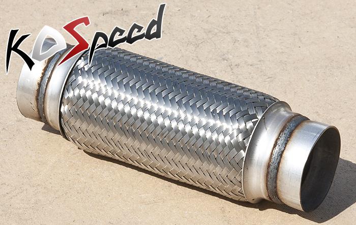 Universal 3" x 12" stainless steel 10" braided flex pipe connector/joint adapter