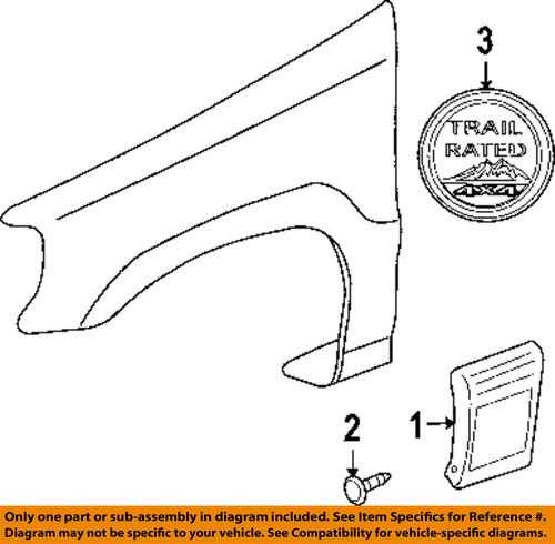 Jeep oem 5015766ab fender-lower cladding