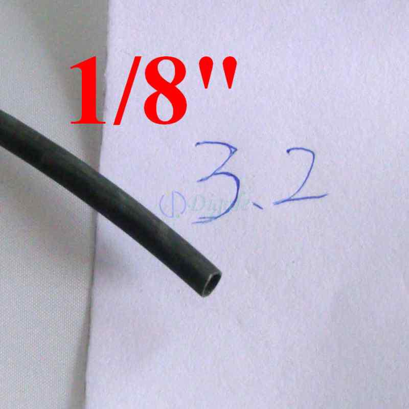 2 ft 1/8 in (3.2mm) dual wall adhesive lined heat shrink tubing tube black woer