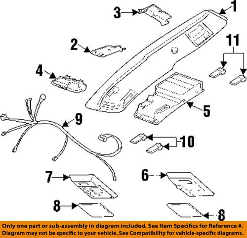 Jeep oem 5fy15rk5aa overhead console-cargo lamp