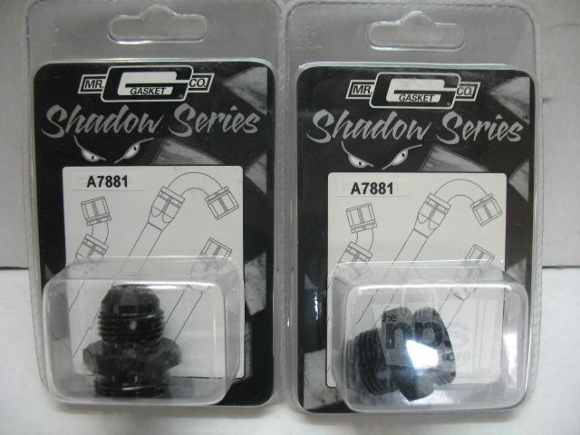 Mr. gasket co. a7881 shadow series carburetor adapter fittings lot of 2 new