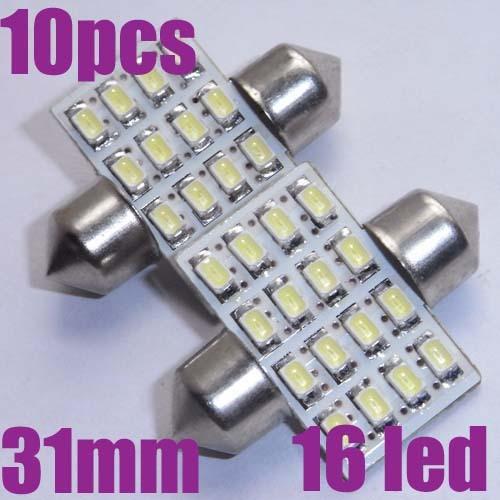 White smd 16 led car light dome interior festoon bulb