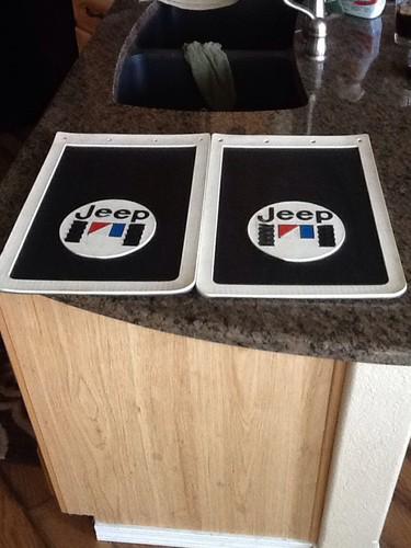 Vintage amc american motors jeep cj comanchee cherokee truck mud flaps nos neat!