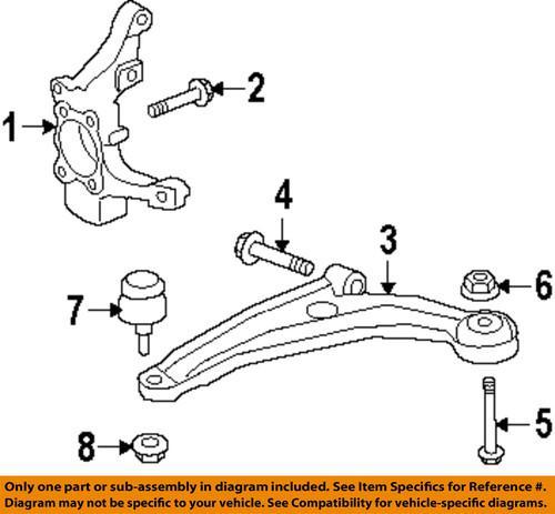 Dodge oem 4766423ad front suspension-lower control arm